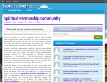 Tablet Screenshot of community.seatofthesoul.com